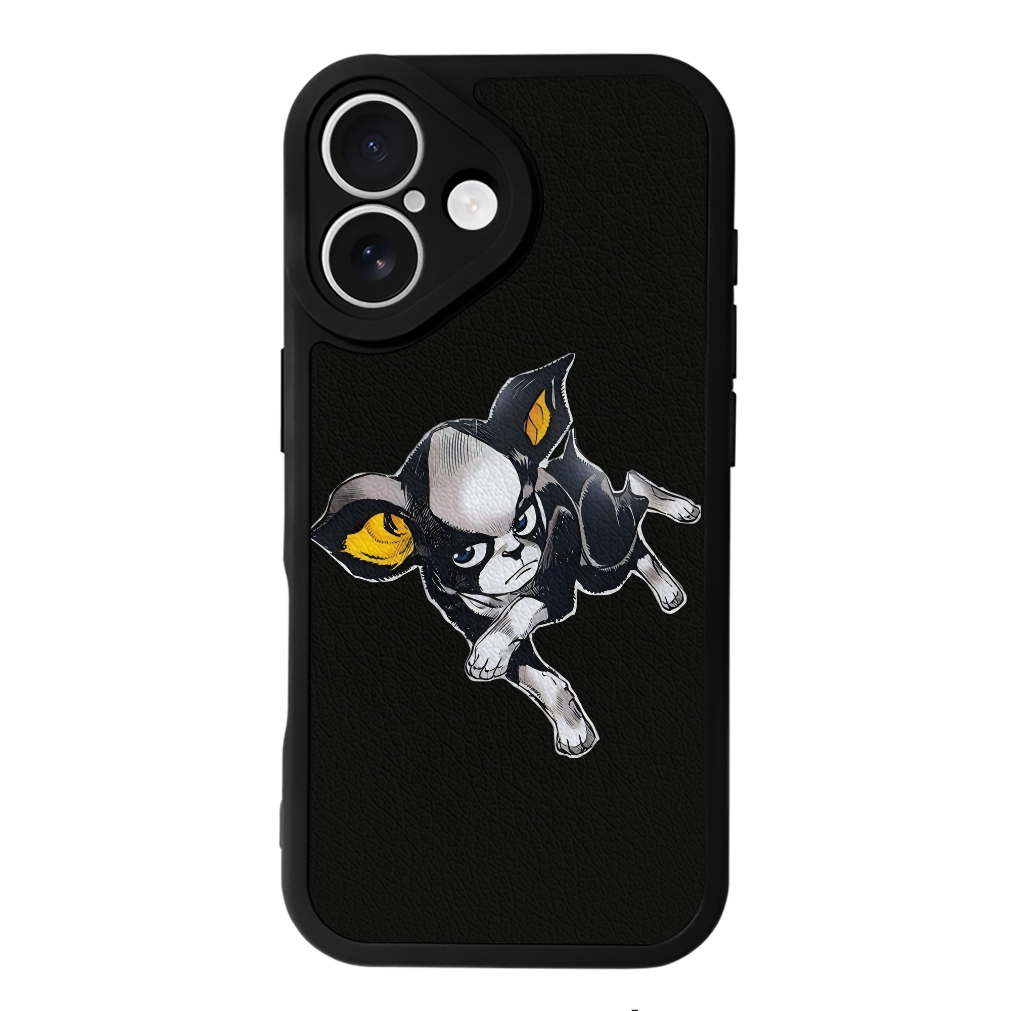 （画像用） ジョジョの奇妙な冒険 イギー JoJo's Bizarre Adventure Iggy 【iPhone 16シリーズ対応】シリコンスマホケース（レザー調） 材質：シリコン